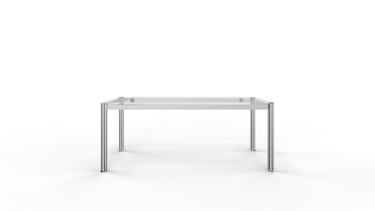 Cosmoplan Schreibtisch System 60S Tiefe 800 mm - Glassplatte
