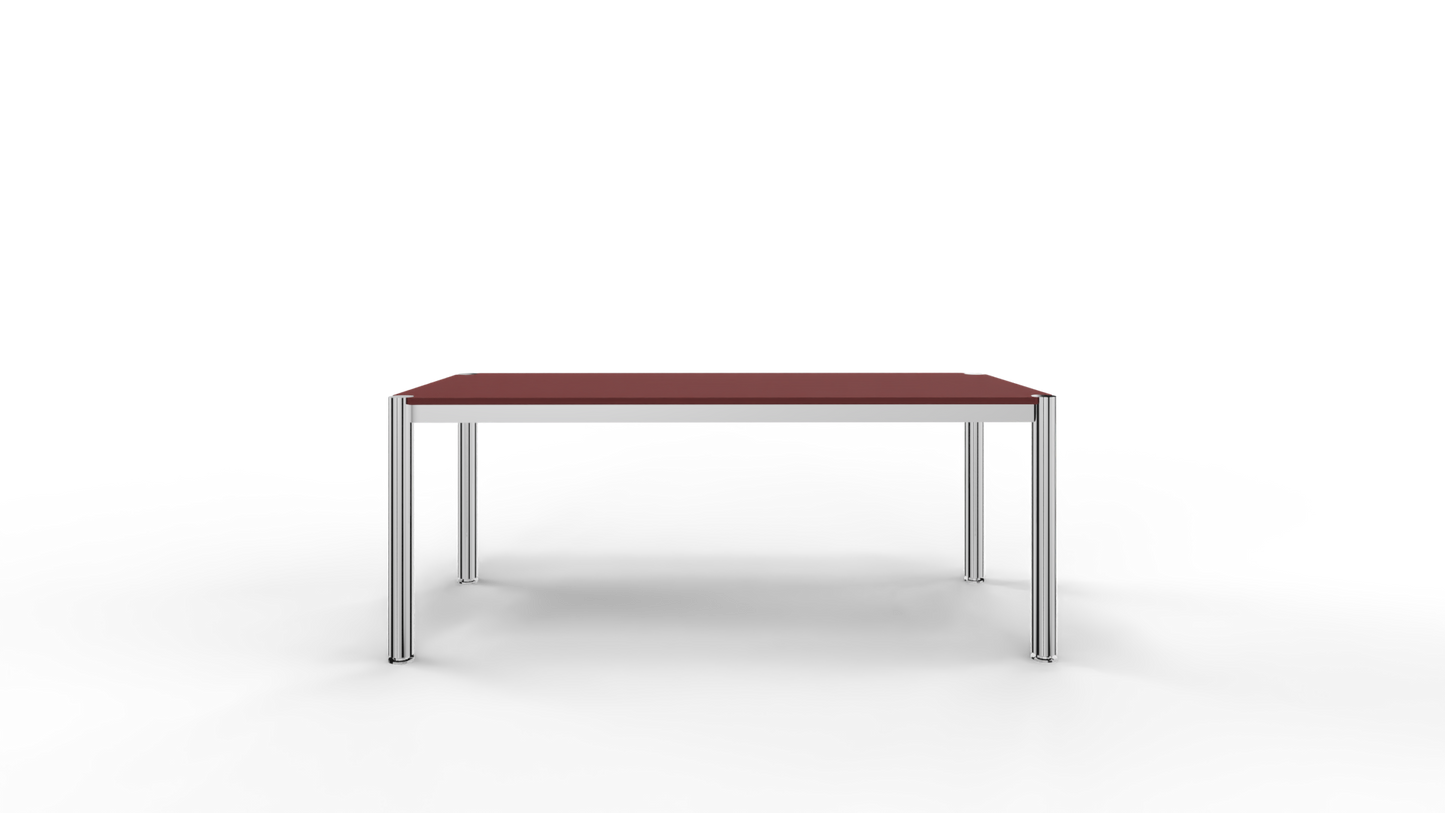 Cosmoplan Schreibtisch System 60S Tiefe 800 mm - oxide red /