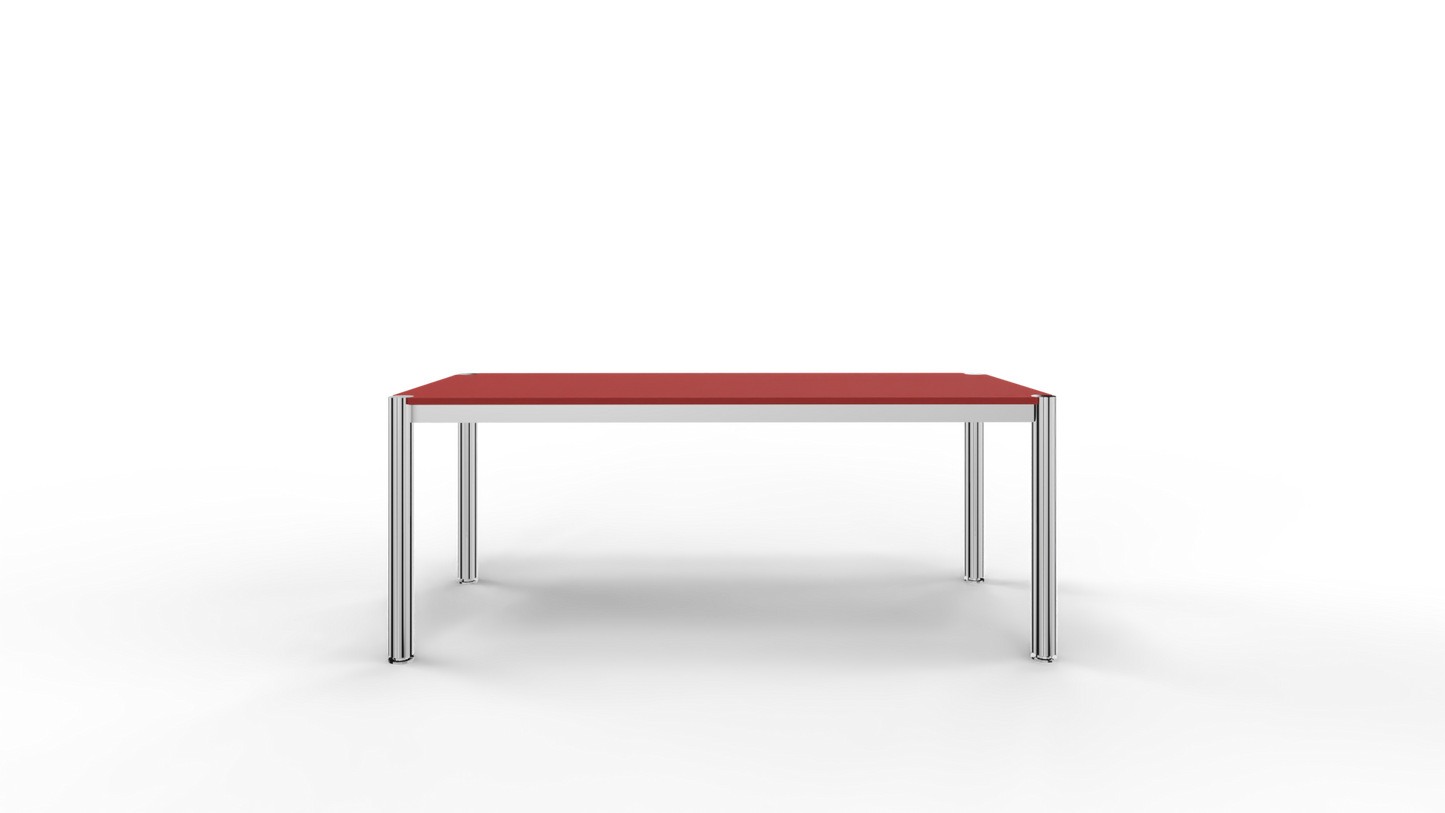 Cosmoplan Schreibtisch System 60S Tiefe 800 mm - rot / 800 x